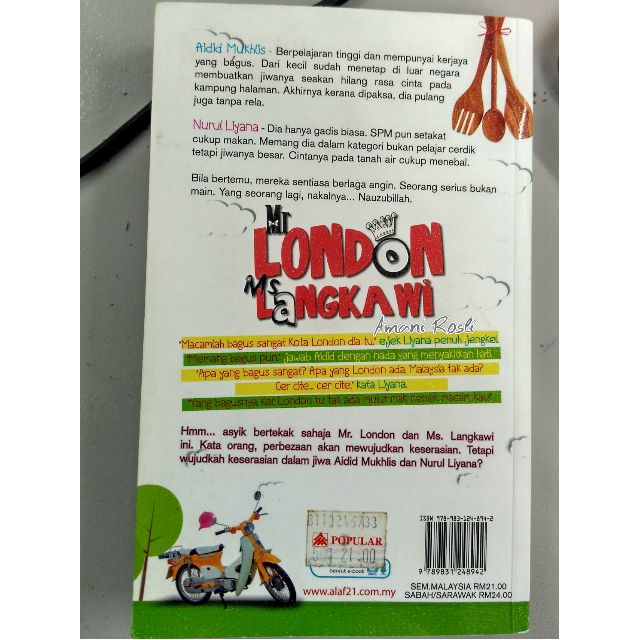Alaf 21 Mr London Ms Langkawi Books Stationery Books On Carousell