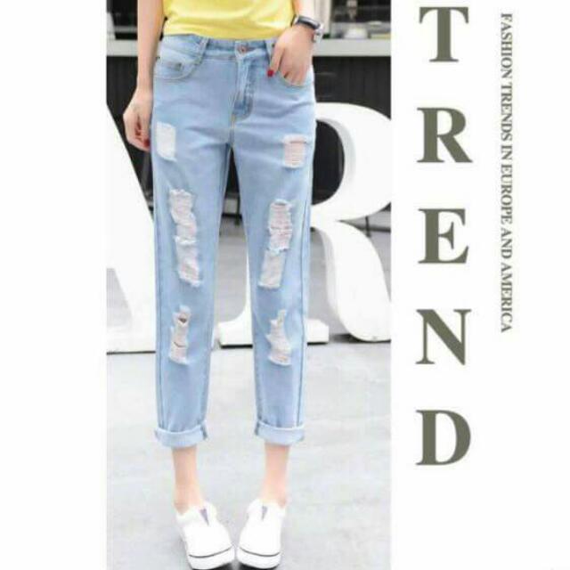 Pure tattered jeans