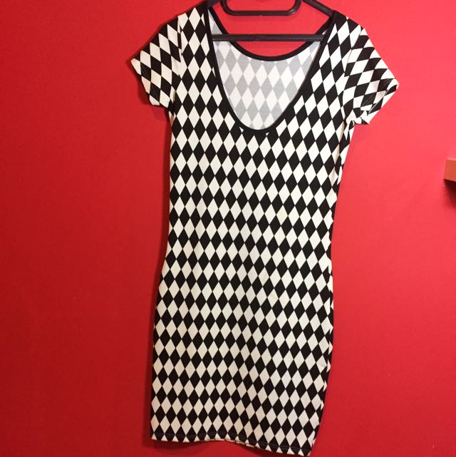 black & white casual dress