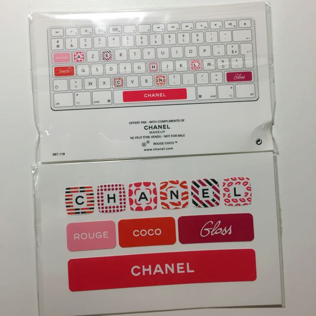 Chanel Keyboard Sticker, 其他, 其他 Carousell