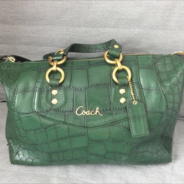 Coach alligator purse cheap