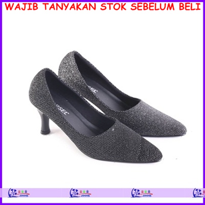 Gal 592 Sepatu High Heels Pantofel Wanita Hitam Sepatu Kulit Sepatu Pesta Wanita Pantofel Wanita Komunitas Di Carousell