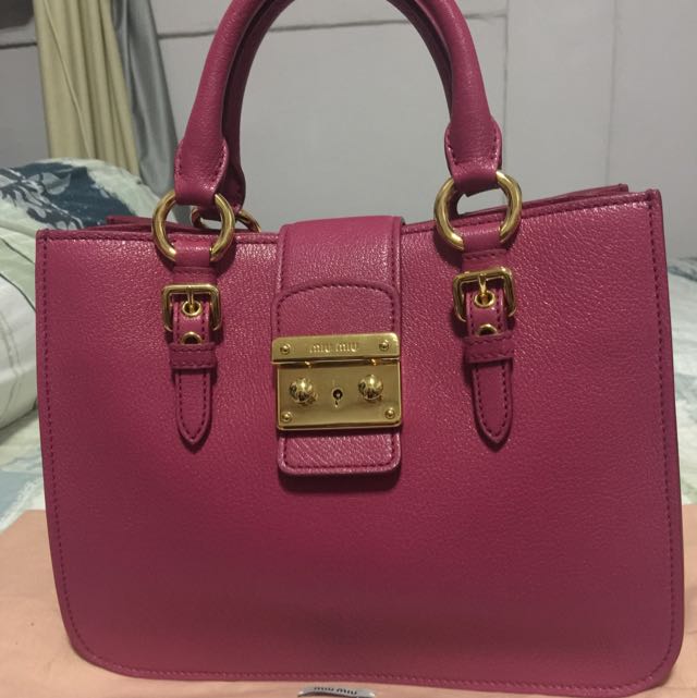 Miu Miu Bag - Hot pink, Luxury, Bags & Wallets on Carousell