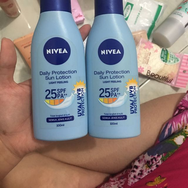 Nivea Daily Protection Sun Lotion Spf 25 Nivea Sun Lotion Spf 25 1pc Kesehatan Kecantikan Kulit