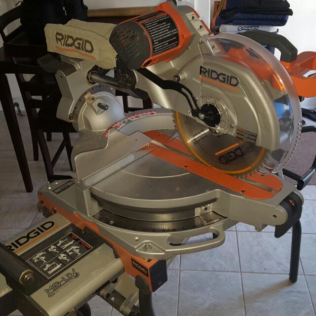 Ridgid 12 Inch Compound Sliding Miter W Collapsible Stand On Carousell
