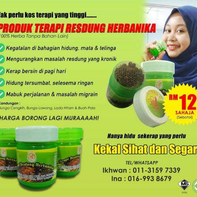 Terapi Resdung Herbanika Aroma Herba Dan Serai Health Beauty Perfumes Nail Care Others On Carousell