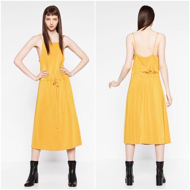 zara drawstring dress
