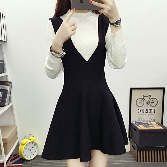 aline pinafore dress