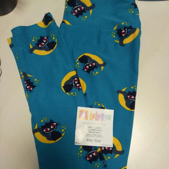 Bnwt Lularoe Os Cheshire Cat Leggings In Teal Women S Fashion Clothes Pants Jeans Shorts On Carousell