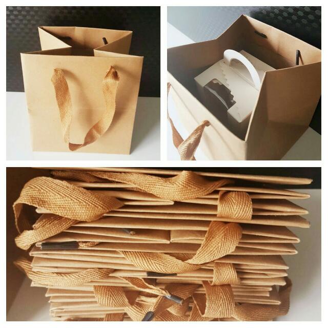 Broad Base Brown Kraft Paper Bag Party Favors Giveaway Goodie