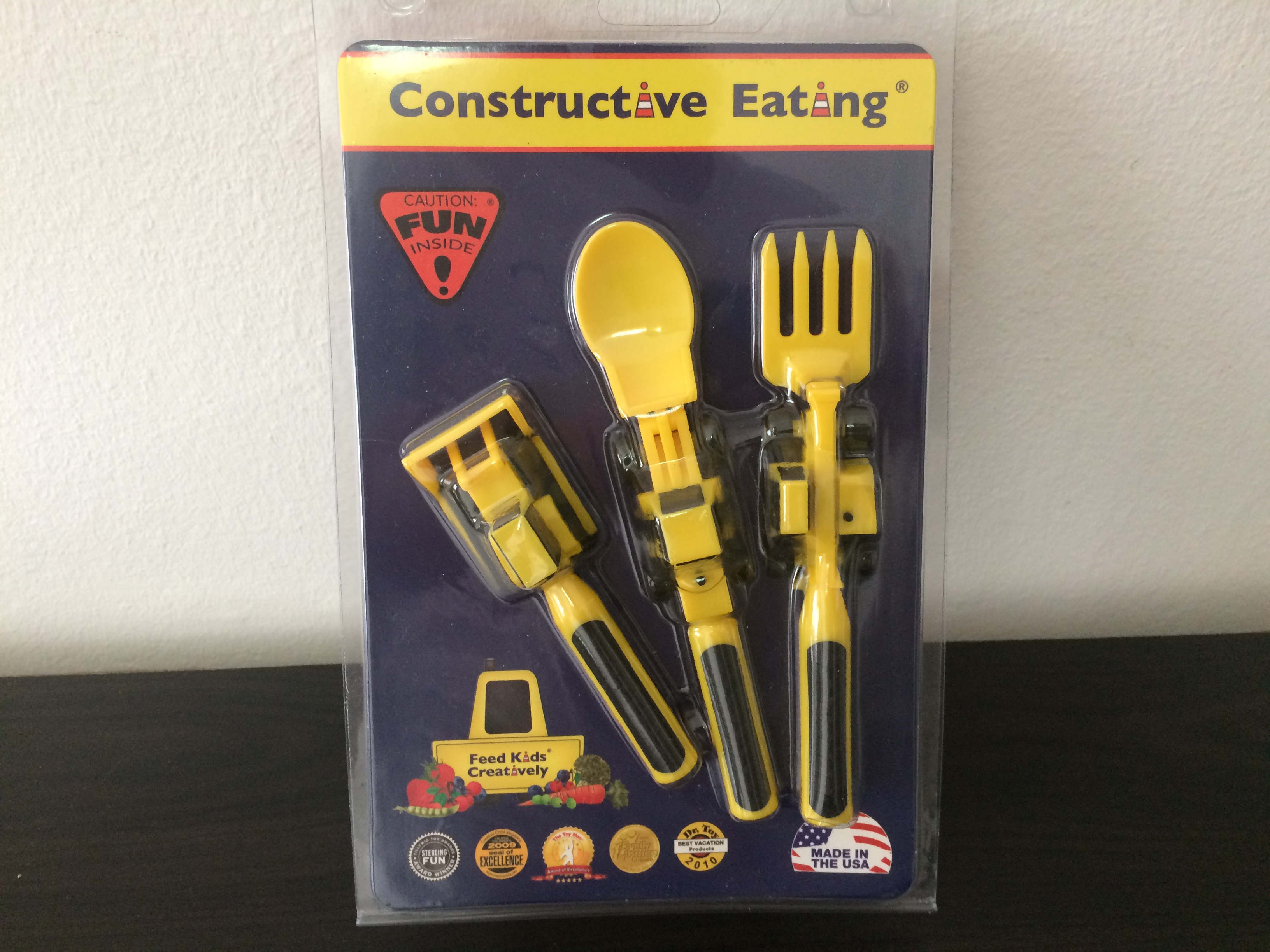 Constructive Eating Construction Utensil Set with Construction Plate, Babies & Kids, Nursing