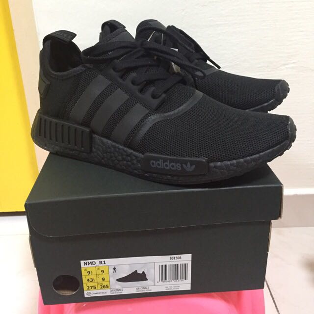 Nmd R1 Triple Black Adidas US 9.5