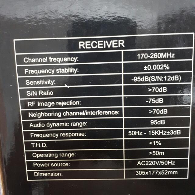 PREMIER PROFESSIONAL WIRELESS MICROPHONE TRANSMITTER SYSTEM PWM811B