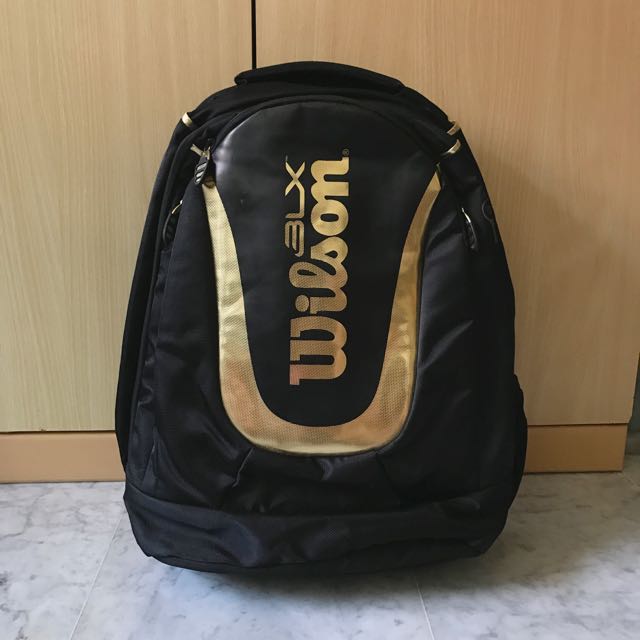 wilson tennis bag black gold