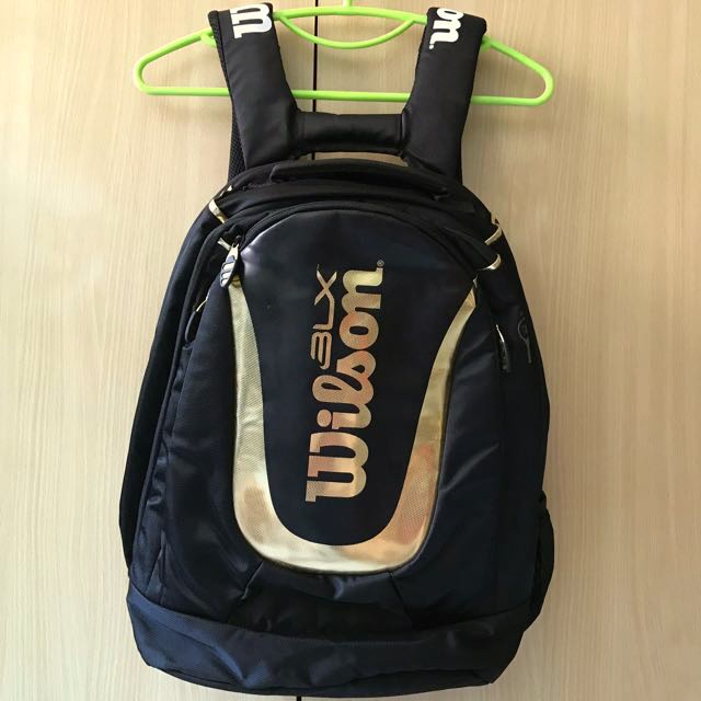 wilson tennis bag black gold