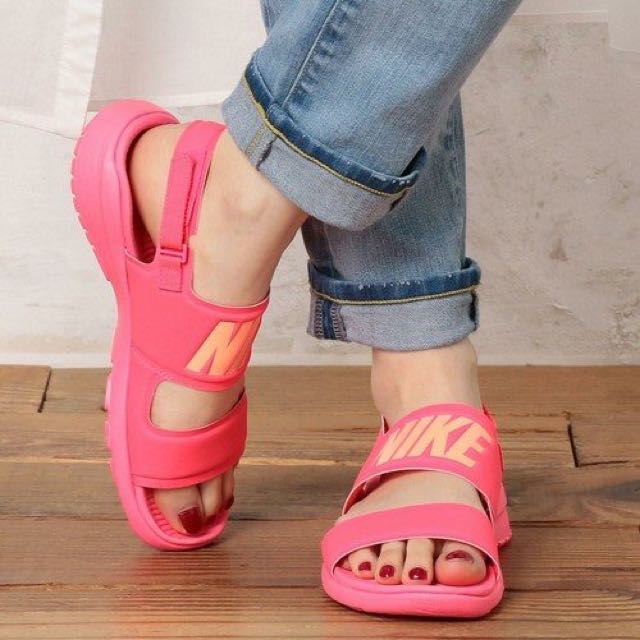 Nike tanjun pink sandals sale
