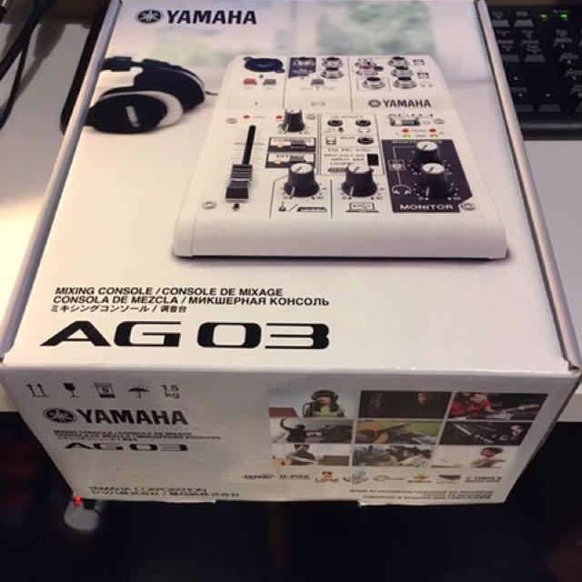 Yamaha Ag03 混音器近全新（ 線上直播、錄音介面）, 耳機及錄音音訊