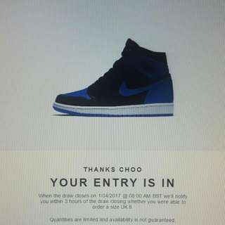Air Jordan 1 Royal Blue (Interest Check)