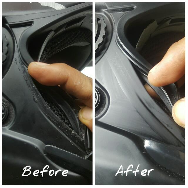Helmet Rubber Lining Reglue Service, Motorcycles, Motorcycle Apparel on Carousell