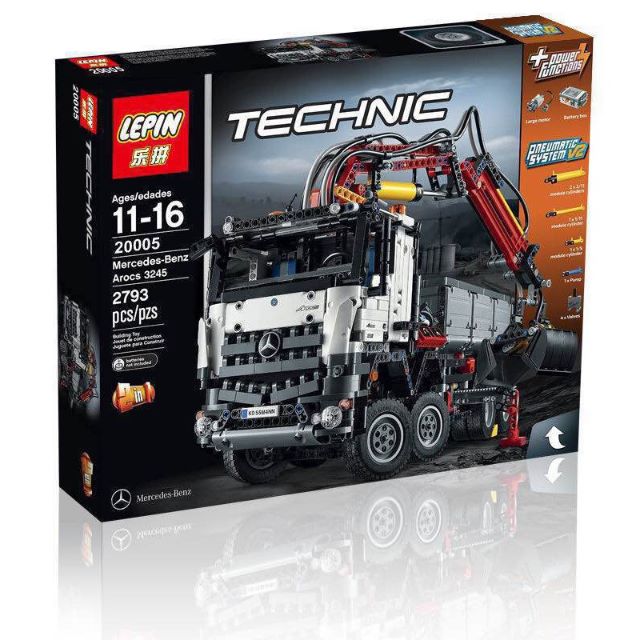 Ready Stock Lepin 20005 Mercedes Benz Arocs 3245 Hobbies Toys