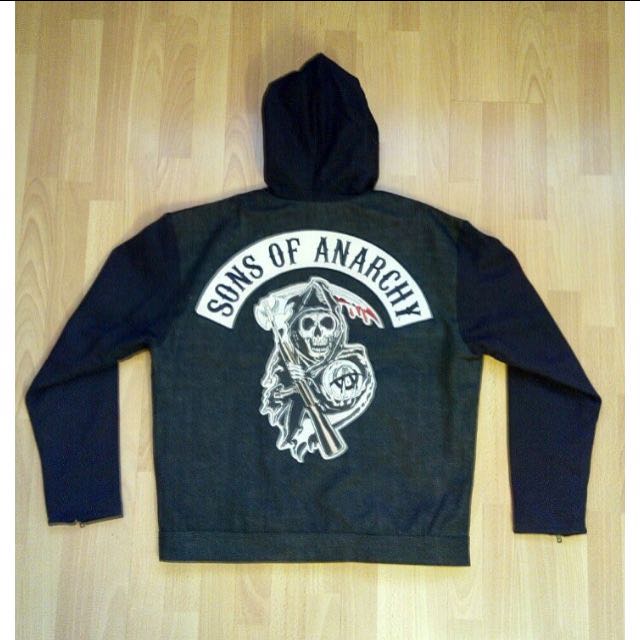 NEW Sons Of Anarchy Highway Denim Hoodie Jacket Official