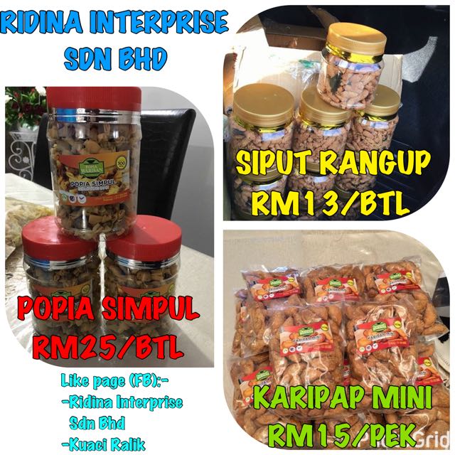 Popia Simpul Siput Karipap Mini Inti Serunding Ikan Food Drinks Packaged Snacks On Carousell