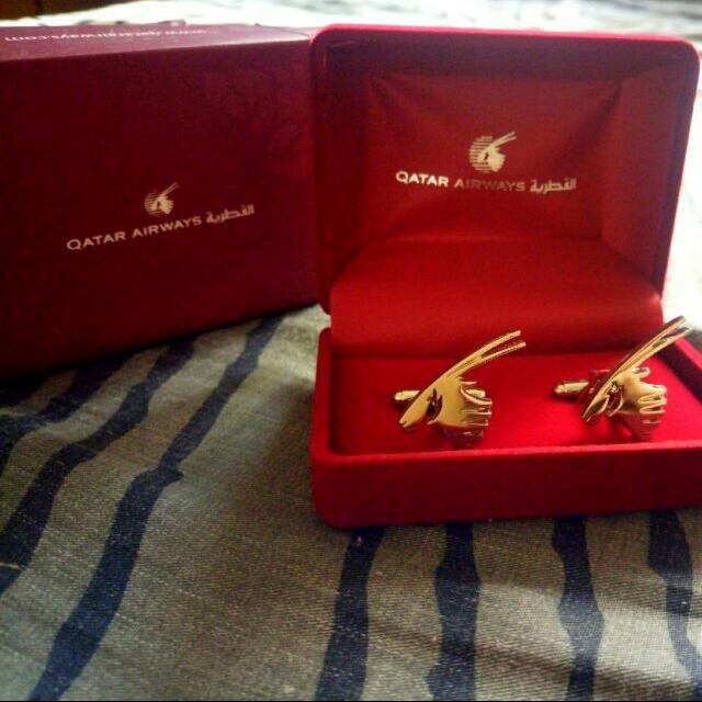 Qatar Airways Cufflinks, Men's Fashion, Tops & Sets, Formal Shirts on