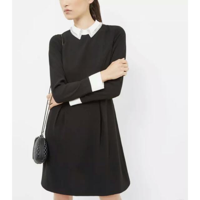 ted baker embellished collar dress