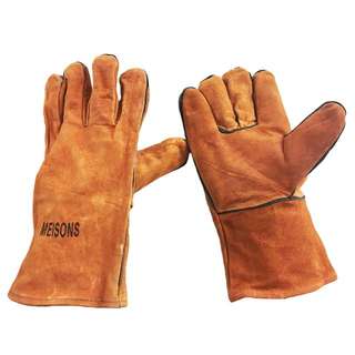 Meisons leather welding gloves 12.5" class AB premium quality orange color