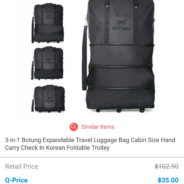 botung expandable luggage