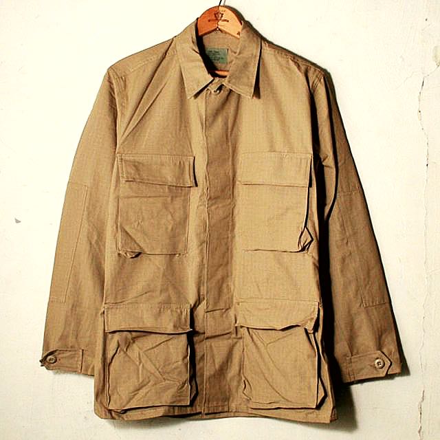 Deadstock 1980s US Army Ripstop BDU Jacket Khaki Size XS Made in USA