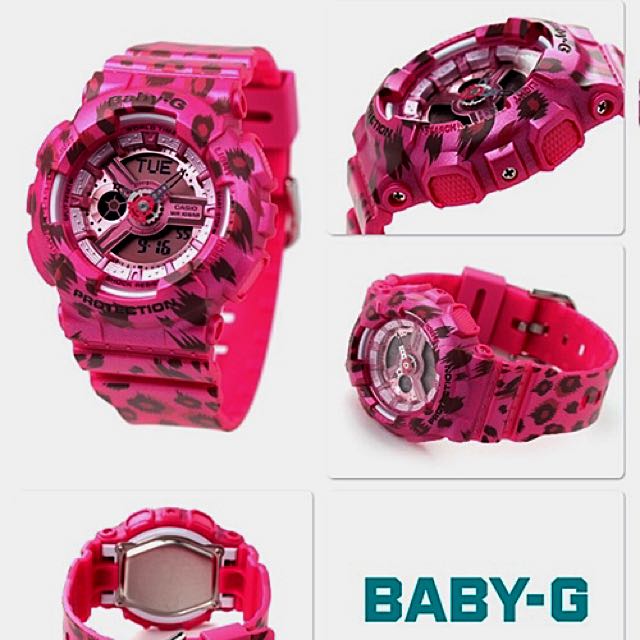 baby g leopard print watch