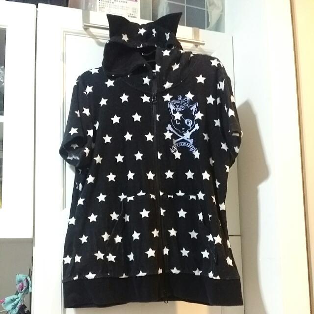 Putumayo Black Cardigan With Cute Cat Ears Hood Fast Deal