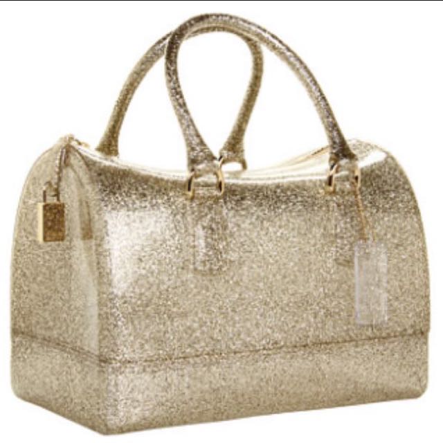 REDUCED AUTHENTIC furla candy glitter bag transparent