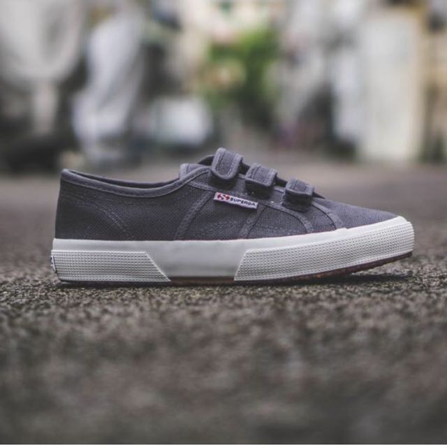 Superga Velcro Dark Grey Iron, Women's 