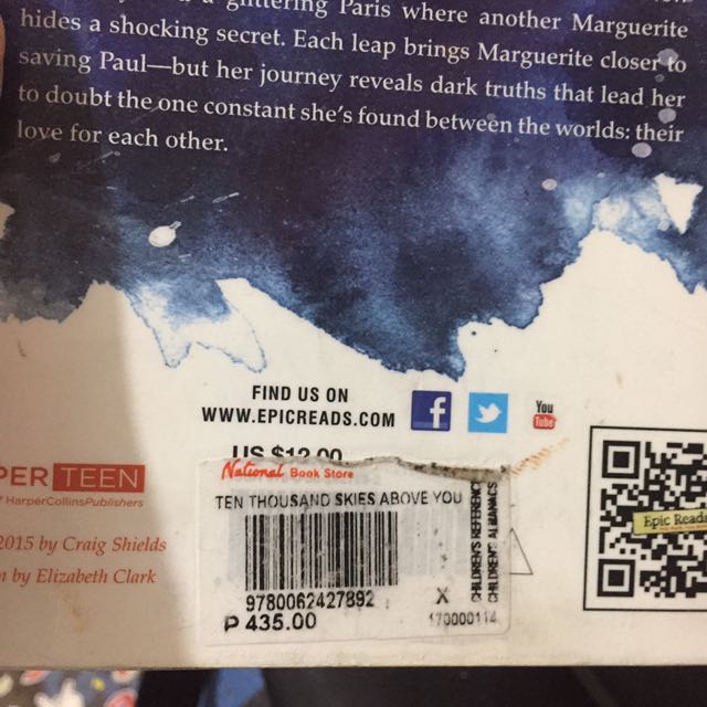 Ten Thousand Skies Above You Book (Category: Storybooks) located in Isulan. Submitted by nicsandmagic (Listing ID 97506593, Image 3). Description: .