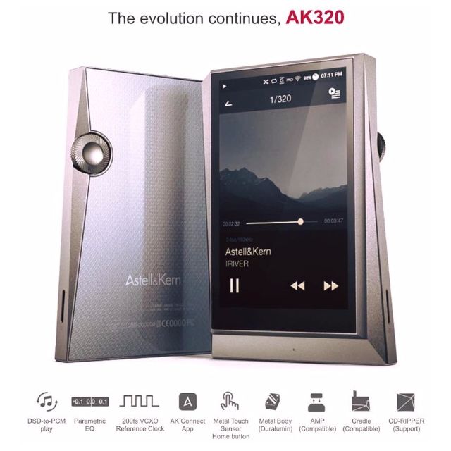 $11,880 限量套裝! Astell & Kern AK320 DAP 播放器+ AK380 Black AMP