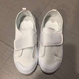 School Canvas White Shoes