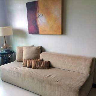 Preowned Upholstery Cream Sofa