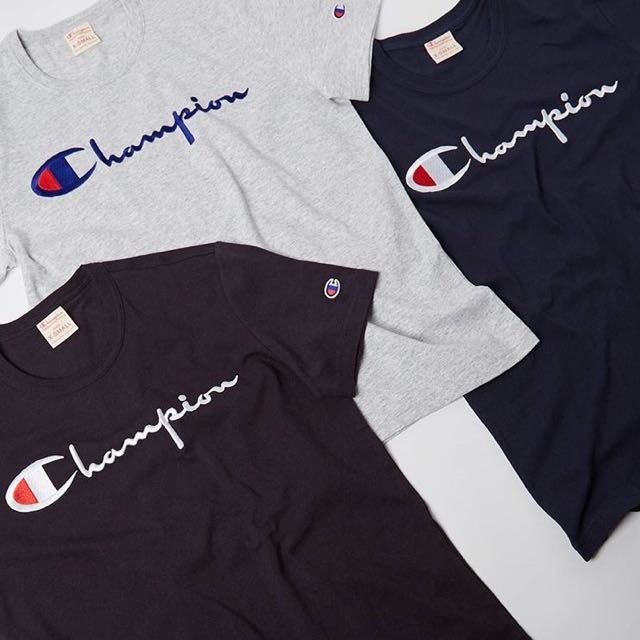 champion embroidered script tee