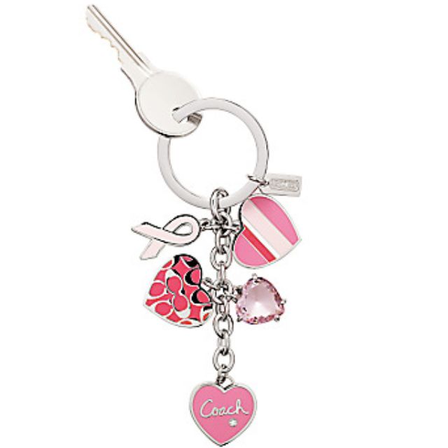 Coach breast cheap cancer keychain