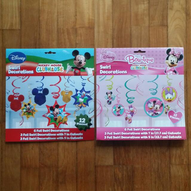 Disney Mickey Mouse Clubhouse Swirl Decoration 12 Pieces