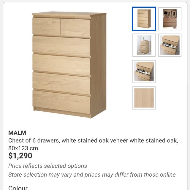 Ikea Chest Of 6 Drawers On Carousell