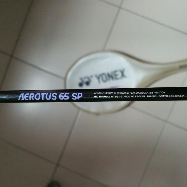 Yonex Aerotus 65, Sports Equipment, Sports  Games, Racket  Ball Sports on  Carousell