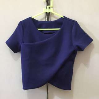 Baju Croptea Biru Donker