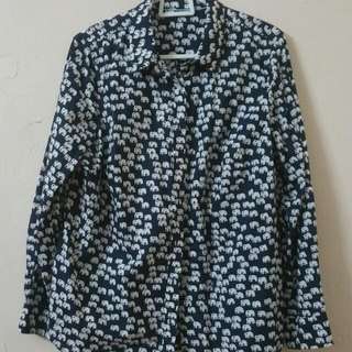 [Never Worn] Elephant Printed Top. Size XL.