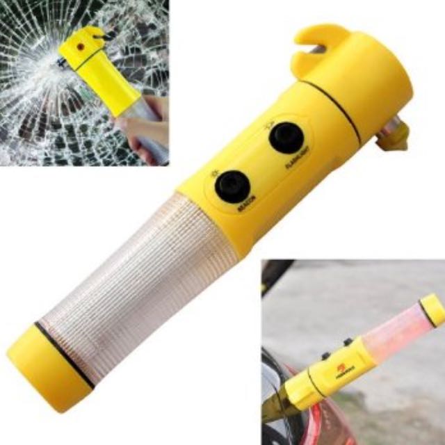 4 in 1 Multi Function Auto / Car Emergency Hammer LED Flashlight For Auto-used  Safety Hammer Knife SOS Flash Light, TV & Home Appliances, Electrical,  Adaptors & Sockets on Carousell
