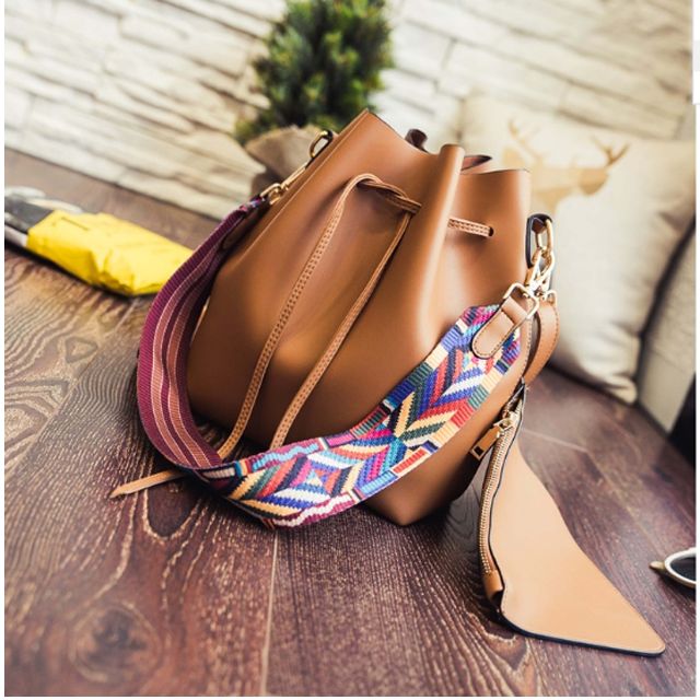 Brand New Tribal PU Leather Bucket Bag Sling Bag Shoulder Bag Tote Bag Women s Fashion Bags Wallets Tote Bags on Carousell