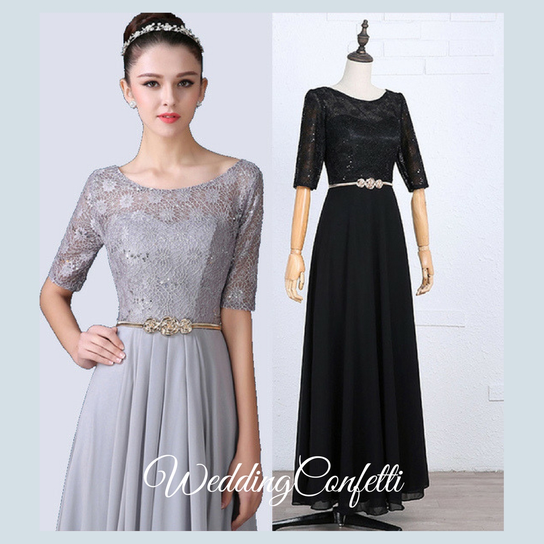 Brand New Aaiza Wedding Bridal Bridesmaid Sisters Black Grey