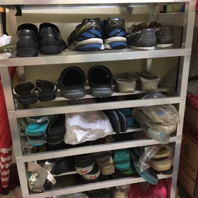 aluminum shoe rack